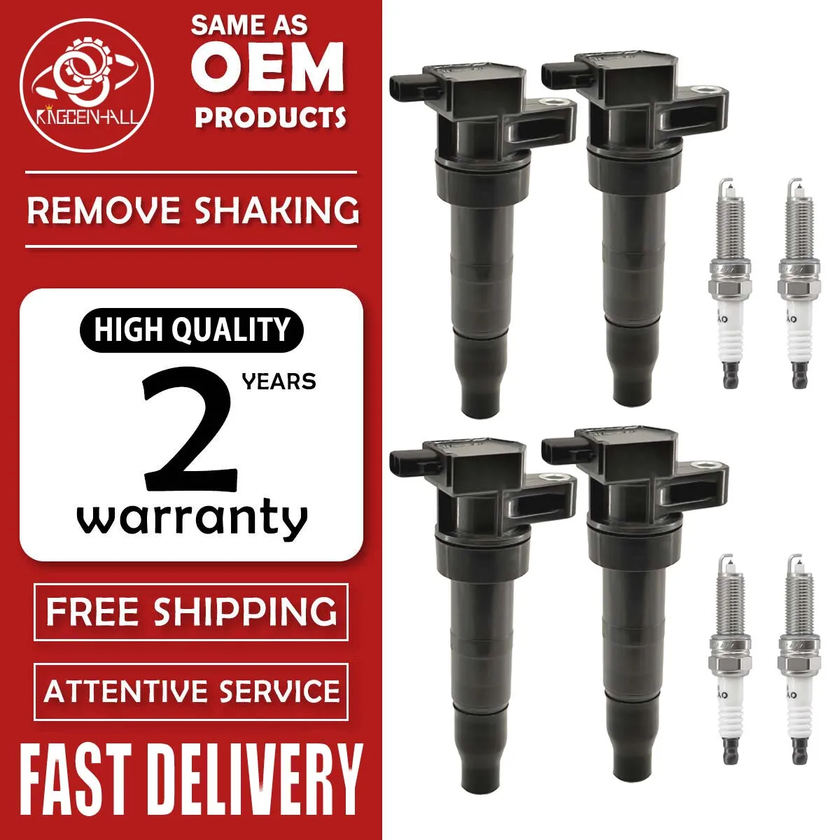 4Pcs Ignition Coil+Spark Plug 27301-3C000 For Hyundai Genesis Kia Optima Sorento 3.8L 2.4L 2006-2012 27301-3C000 27301-3C010
4Pcs Ignition Coil+Spark Plug 27301-3C000 For Hyundai Genesis Kia Optima Sorento 3.8L 2.4L 2006-2012 27301-3C000 27301-3C010