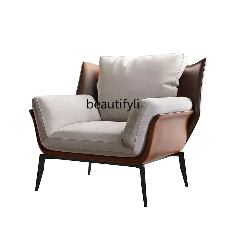 Single-Seat Sofa Chair Italian Minimalist Living Room Leisure Sofa Modern Home Balcony Armchair
Single-Seat Sofa Chair Italian Minimalist Living Room Leisure Sofa Modern Home Balcony Armchair
