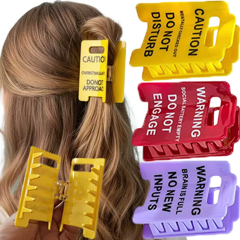 Нестимулированный знак осторожности, зажим для волос, знак «Не приближается», зажимы для волос с когтями для густых волос, забавные желтые заколки для волос с осторожностью
Нестимулированный знак осторожности, зажим для волос, знак «Не приближается», зажимы для волос с когтями для густых волос, забавные желтые заколки для волос с осторожностью