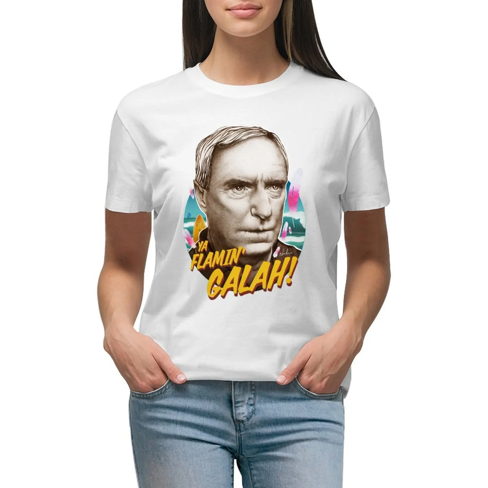 YA FLAMIN' GALAH! Женская футболка, летний топ, корейские модные летние блузки для женщин 2024
YA FLAMIN' GALAH! Женская футболка, летний топ, корейские модные летние блузки для женщин 2024