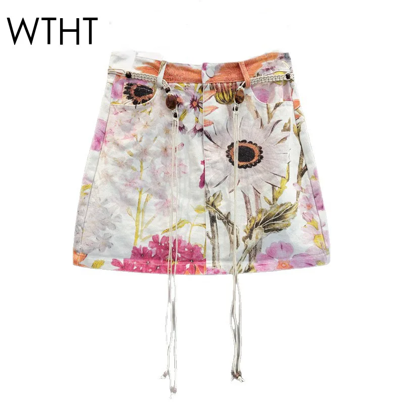 WTHT Vintage Women Casual Belt Print High-waisted Denim Mini Skirts Fashion Hip-wrapping A-line Skirt Female 2025 Summer 1LS1743
WTHT Vintage Women Casual Belt Print High-waisted Denim Mini Skirts Fashion Hip-wrapping A-line Skirt Female 2025 Summer 1LS1743