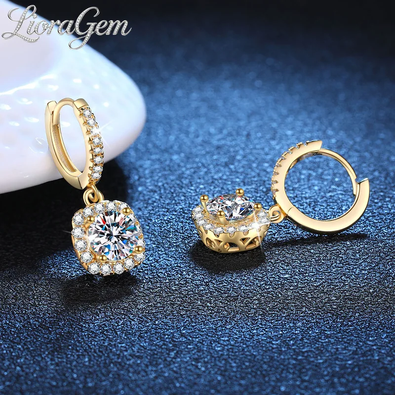 LioraGem Ultra-Sparkling Moissanite Women's Pendant Earrings, Classic Square-Shaped Full-Diamond Earrings 18K Gold Stamp
LioraGem Ultra-Sparkling Moissanite Women's Pendant Earrings, Classic Square-Shaped Full-Diamond Earrings 18K Gold Stamp
