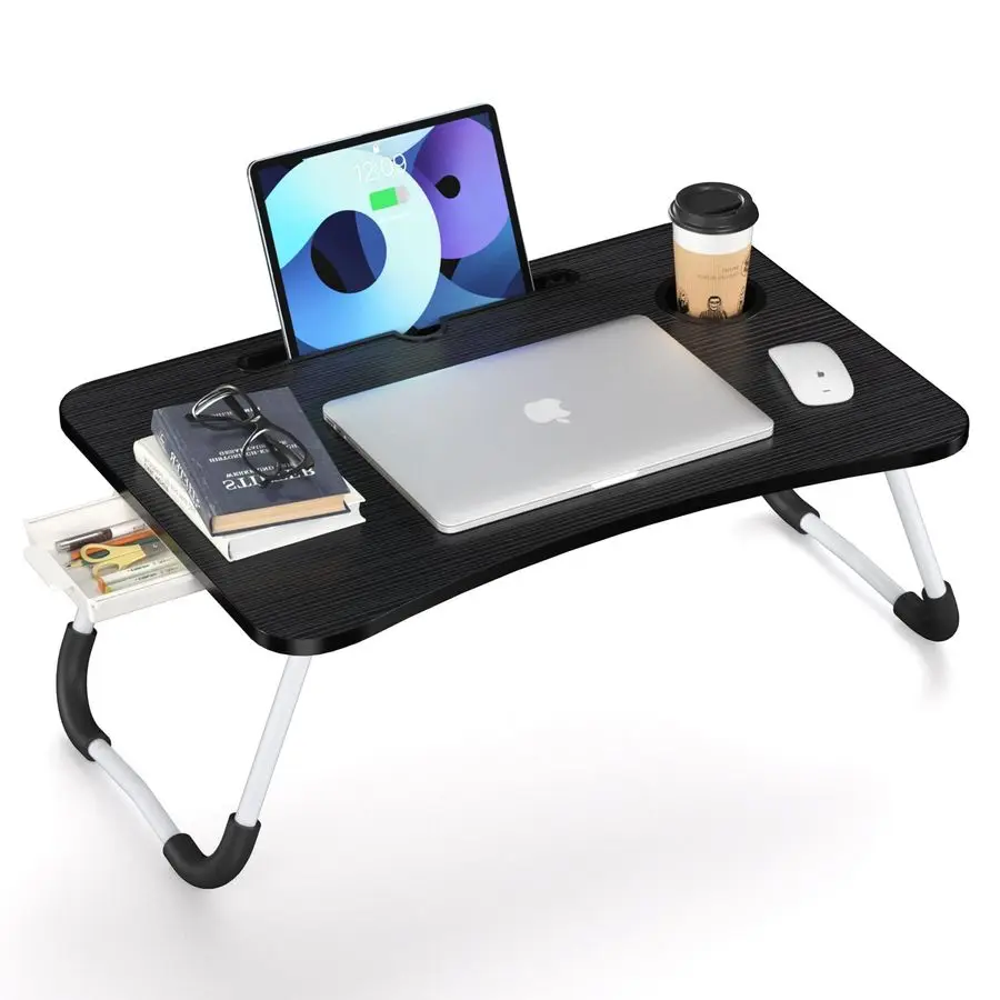 Laptop Bed Table Tray Folding Lap Desk with Cup Holder Portable Serving Breakfast Tray with Storage Drawer Tablet Stand for Work
Laptop Bed Table Tray Folding Lap Desk with Cup Holder Portable Serving Breakfast Tray with Storage Drawer Tablet Stand for Work