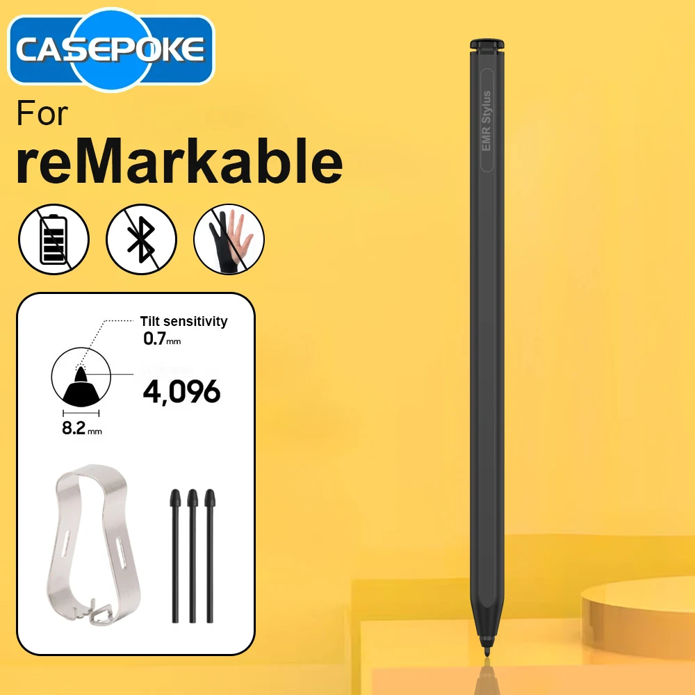 Стилус для ReMarkable 2 EMR, без батареи, без Bluetooth, 4096 уровней чувствительности к нажатию, защита от случайных касаний ладонью, плавное письмо, магнитное крепление
Стилус для ReMarkable 2 EMR, без батареи, без Bluetooth, 4096 уровней чувствительности к нажатию, защита от случайных касаний ладонью, плавное письмо, магнитное крепление