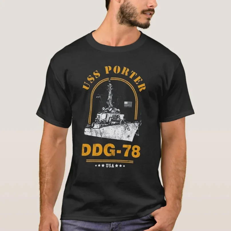 USS Porter DDG-78 Guided-missile Destroyer T-Shirt 100% Cotton O-Neck Summer Short Sleeve Casual Mens T-shirt Size S-3XL
USS Porter DDG-78 Guided-missile Destroyer T-Shirt 100% Cotton O-Neck Summer Short Sleeve Casual Mens T-shirt Size S-3XL