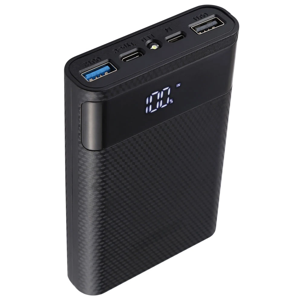 18650 Case 4 Slot Rechargeable Dual USB Output Black Portable Power Bank Box Lightweight LED Indicator Safe
18650 Case 4 Slot Rechargeable Dual USB Output Black Portable Power Bank Box Lightweight LED Indicator Safe