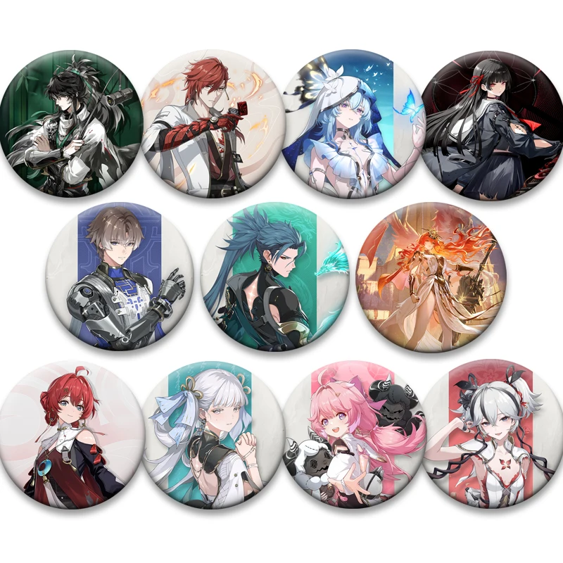 Game Anime Wuthering Waves Brooches Round Tinplate Pins Baizhi Jiyan Sanhua Jianxin Cartoon Badge Bag Accessories Jewelry Gifts
Game Anime Wuthering Waves Brooches Round Tinplate Pins Baizhi Jiyan Sanhua Jianxin Cartoon Badge Bag Accessories Jewelry Gifts