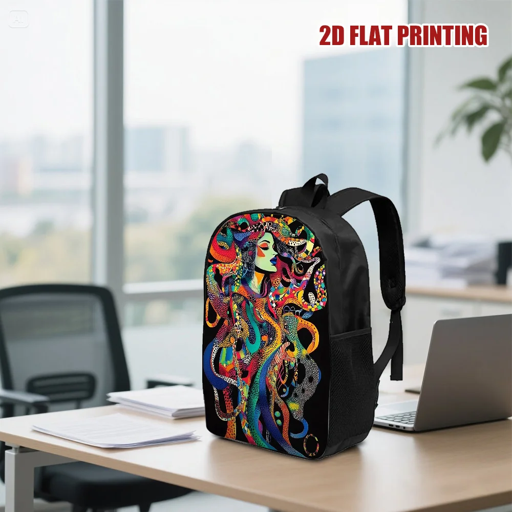 1 Vibrant Medusa Pattern Backpack - Lightweight Large Capacity Polyester Strap Adjustable Zipper Closure Stylish Print
1 Vibrant Medusa Pattern Backpack - Lightweight Large Capacity Polyester Strap Adjustable Zipper Closure Stylish Print