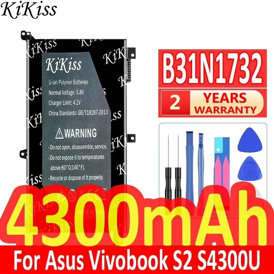 Мощный аккумулятор KiKiss 4300 мАч B31N1732 для Asus Vivobook S2 S4300U S4300F S14 S430 X430UA X430UF Mars15 Mars 15 VX60G Bateria
Мощный аккумулятор KiKiss 4300 мАч B31N1732 для Asus Vivobook S2 S4300U S4300F S14 S430 X430UA X430UF Mars15 Mars 15 VX60G Bateria