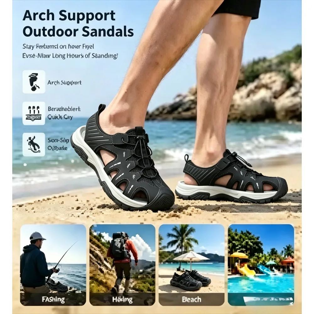 2026 summer Fashion Men's Leather Sandals Summer Outdoor Hiking Shoes Size 38-45 mens shoes platform sandals shoes for men
2026 summer Fashion Men's Leather Sandals Summer Outdoor Hiking Shoes Size 38-45 mens shoes platform sandals shoes for men