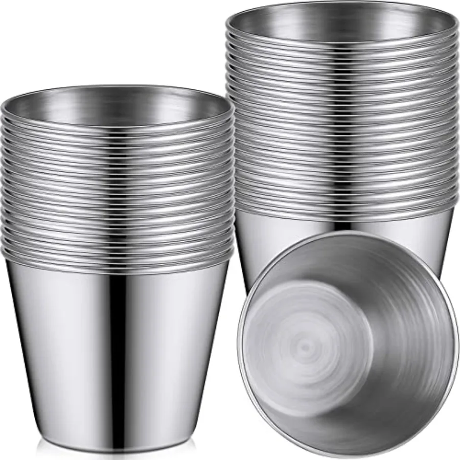 100 Pieces 1.5 oz Metal Ramekins Dipping Sauce Cups Stainless Steel Condiment Cups Small Metal Ramekins for Kitchen Restaurant
100 Pieces 1.5 oz Metal Ramekins Dipping Sauce Cups Stainless Steel Condiment Cups Small Metal Ramekins for Kitchen Restaurant