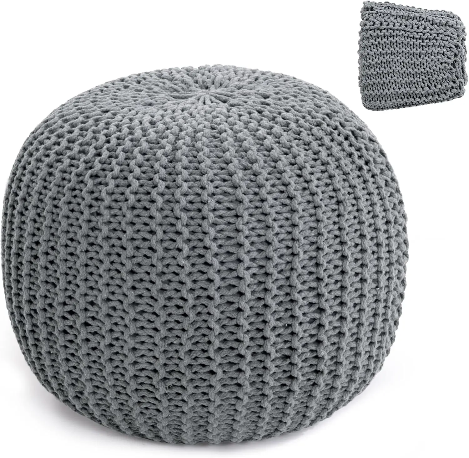 Unstuffed Ottoman Pouf Cover, 100% Cotton Handmade Knitted Ottoman Pouf Cover Round Foot Stool, Floor Bean Bag Chair, Foot Rest
Unstuffed Ottoman Pouf Cover, 100% Cotton Handmade Knitted Ottoman Pouf Cover Round Foot Stool, Floor Bean Bag Chair, Foot Rest