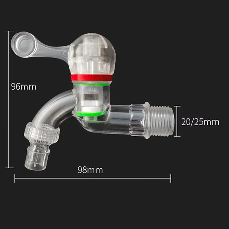 20/25mm Plastic Transparent Faucet Water Tap Garden Irrigation Connector kitchen Bathroom Faucet
20/25mm Plastic Transparent Faucet Water Tap Garden Irrigation Connector kitchen Bathroom Faucet