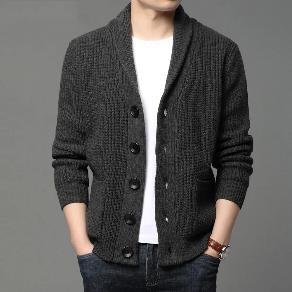 2023 High End Wool Designer Thick New Autum Winter Brand Fashion Cable Knit Sweater Jacket Men Casual Coats Korean Mens Clothing
2023 High End Wool Designer Thick New Autum Winter Brand Fashion Cable Knit Sweater Jacket Men Casual Coats Korean Mens Clothing