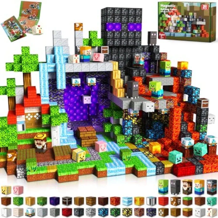 300 PCS Magnetic Blocks for STEM Learning ABS Plastic, Bright Colors, Strong Magnets Montessori Sensory Toy for 3+ Boys and Gir
300 PCS Magnetic Blocks for STEM Learning ABS Plastic, Bright Colors, Strong Magnets Montessori Sensory Toy for 3+ Boys and Gir