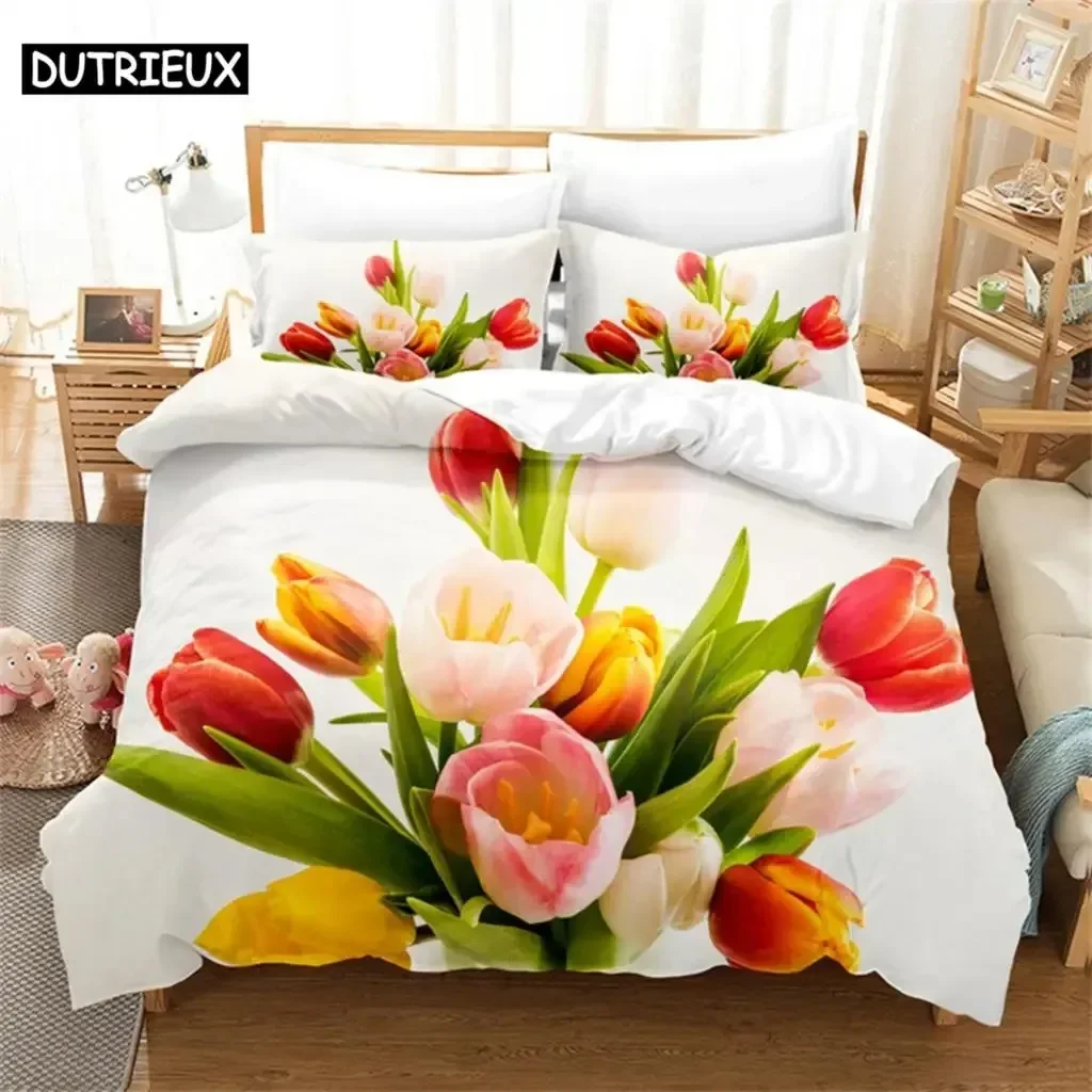 Комплект постельного белья Queen с пейзажами тюльпанов, одинарный двойной комплект постельного белья Queen King Cal King Size
Комплект постельного белья Queen с пейзажами тюльпанов, одинарный двойной комплект постельного белья Queen King Cal King Size