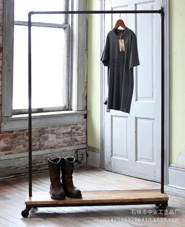 Water pipe clothing rack, solid wood floor-standing clothing displayrack, display shelf, clothingstore island rack, industrial
Water pipe clothing rack, solid wood floor-standing clothing displayrack, display shelf, clothingstore island rack, industrial