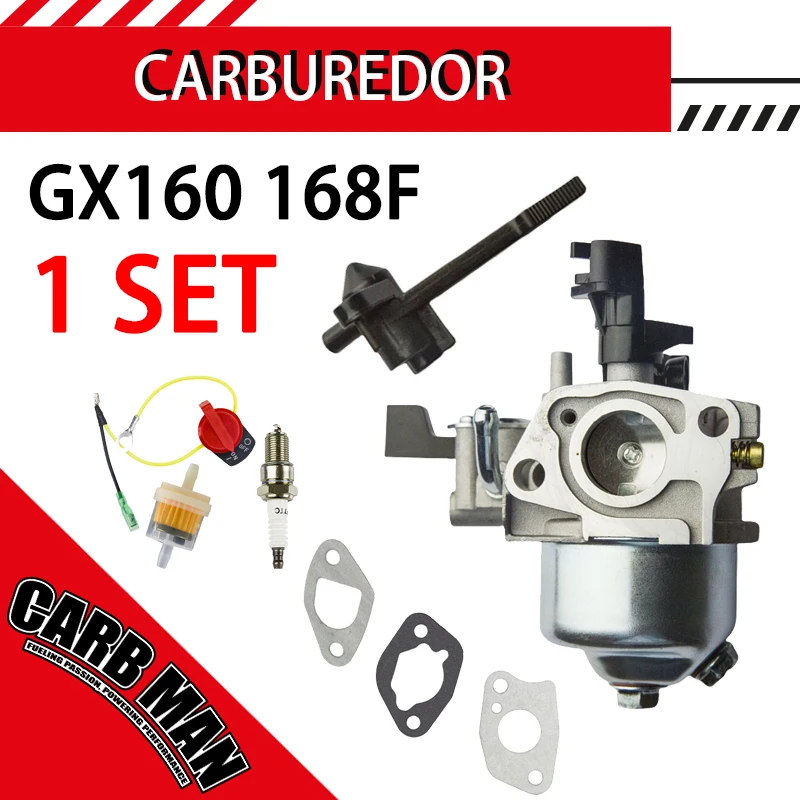 1 Set GX110 GX120 GX160 For Honda 5HP 5.5HP 6.5HP 168F 170F P19 P18 4 Stroke Engine Gx200 Generator Carburetor
1 Set GX110 GX120 GX160 For Honda 5HP 5.5HP 6.5HP 168F 170F P19 P18 4 Stroke Engine Gx200 Generator Carburetor