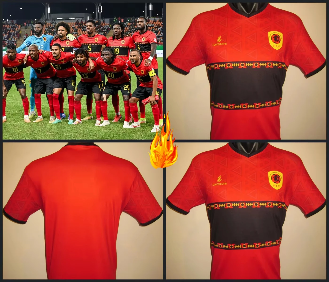 Jersey Adult Children's Outdoor Sports Top Quick Dry Short Sleeve Angola National Team Lacatoni 2024-25 Home Football Summer
Jersey Adult Children's Outdoor Sports Top Quick Dry Short Sleeve Angola National Team Lacatoni 2024-25 Home Football Summer