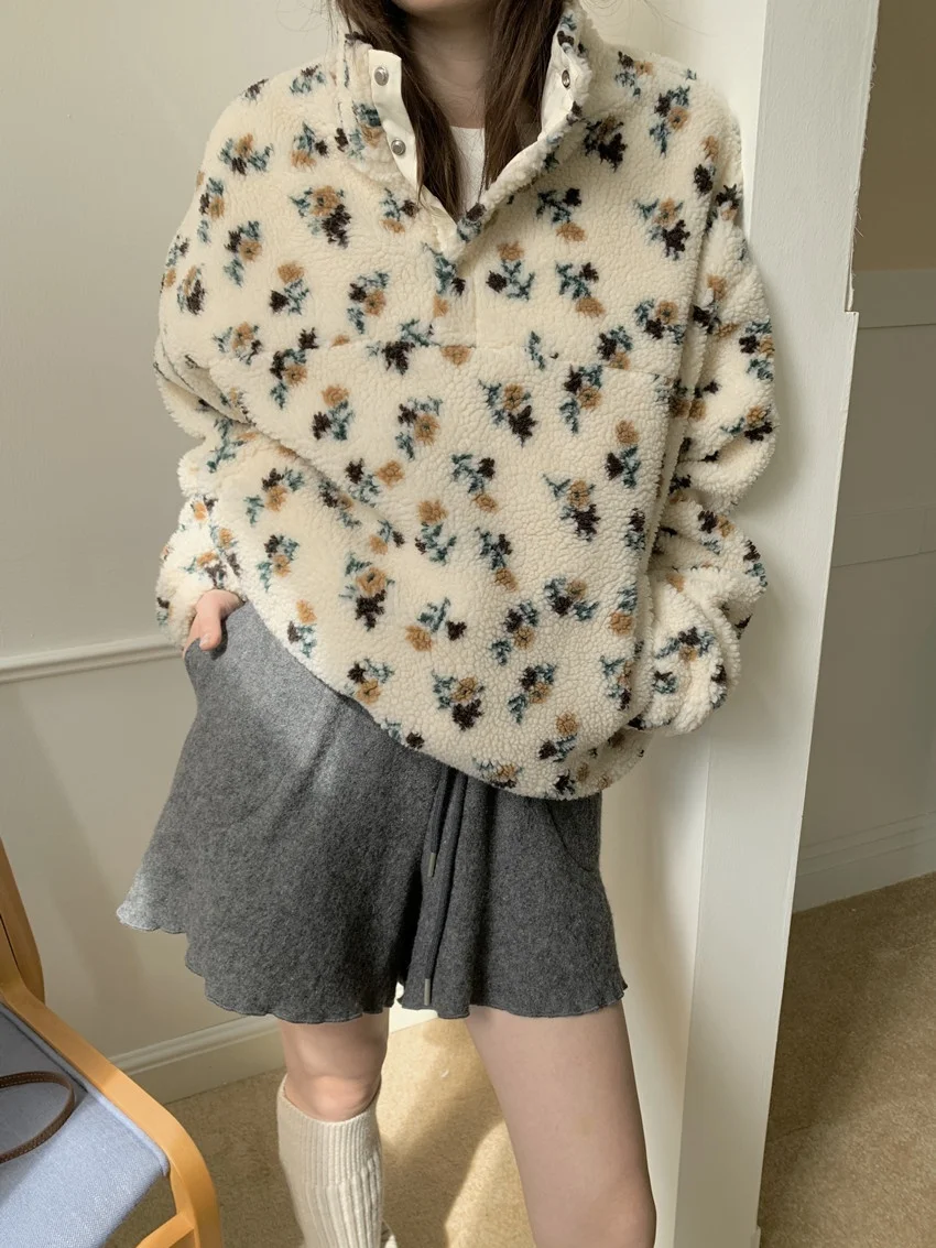 Alien Kitty Retro Sweatshirts Women Spring Loose Florals Daily 2026 All Match Mujer Soft OL High Street Casual New Lamb Wool
Alien Kitty Retro Sweatshirts Women Spring Loose Florals Daily 2026 All Match Mujer Soft OL High Street Casual New Lamb Wool