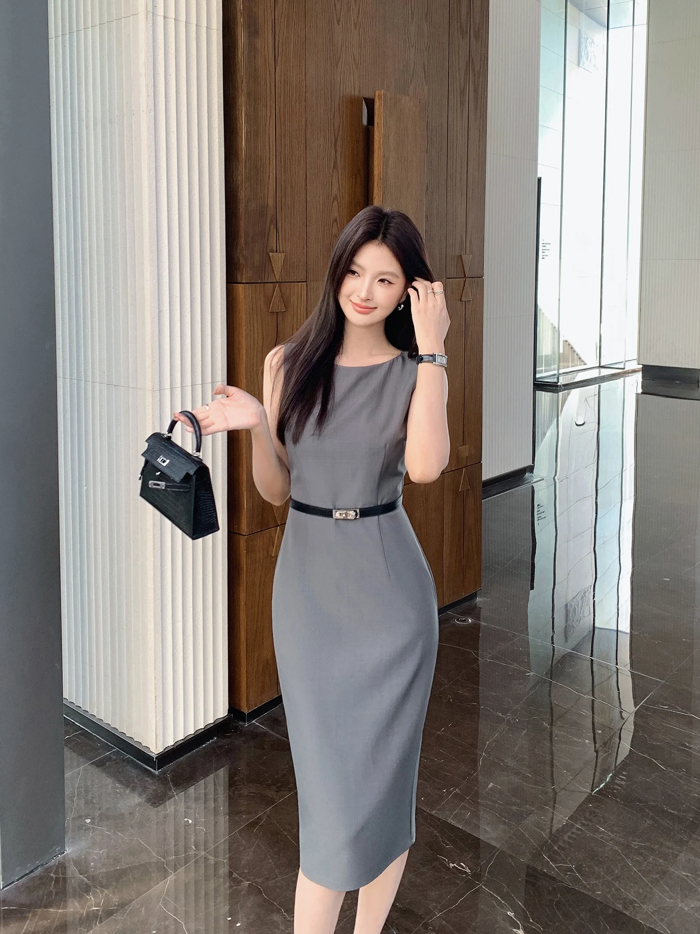 Ms.Daoge Commute Work Style Slim Fit Waist Cinching Slimming Skirt Dress Grey Vest Sleeveless Dress Women City Commute
Ms.Daoge Commute Work Style Slim Fit Waist Cinching Slimming Skirt Dress Grey Vest Sleeveless Dress Women City Commute