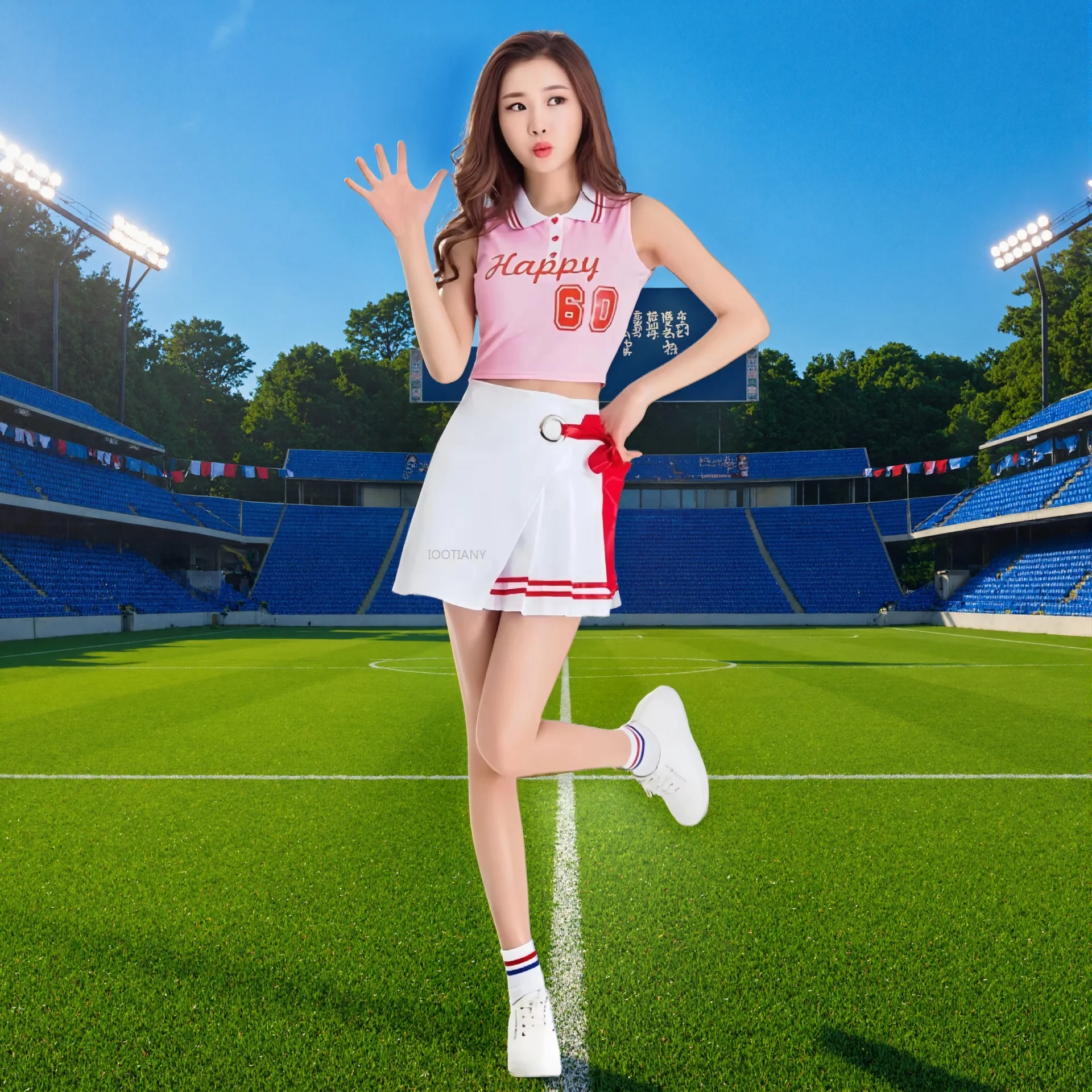 QQA Cute Girl Cheerleading Competition Cosplay Cheerleading Lively Campus Sports Performance Clothing Carnival Party Stage Suit
QQA Cute Girl Cheerleading Competition Cosplay Cheerleading Lively Campus Sports Performance Clothing Carnival Party Stage Suit