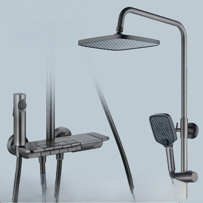 Shower set, all copper, thermostatic pressurized nozzle
Shower set, all copper, thermostatic pressurized nozzle