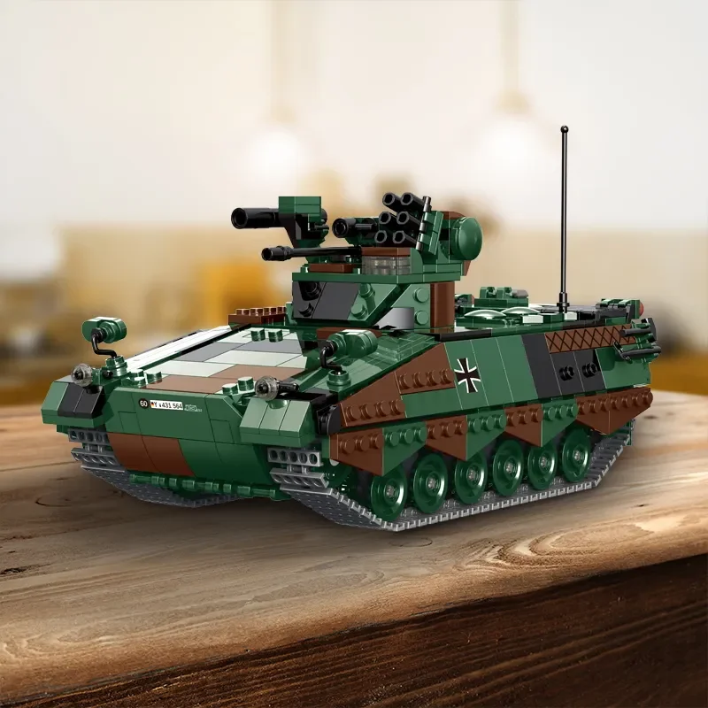 1045 шт. 1:30 реалистичный пехотный боевой автомобиль Ifv образовательный интеллект танк строительные блоки модель игрушки
1045 шт. 1:30 реалистичный пехотный боевой автомобиль Ifv образовательный интеллект танк строительные блоки модель игрушки