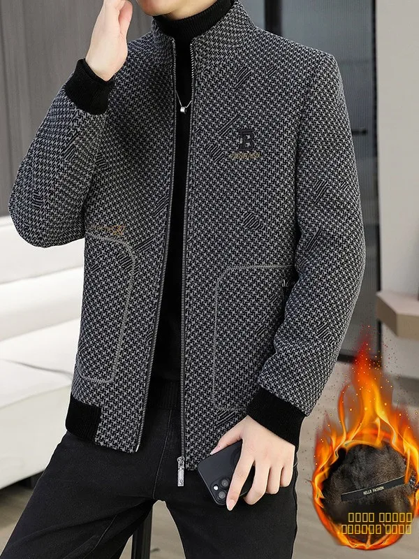 Men's Faionable Thiened Fce Lined Woolen Jaet Autumn Winter Warm Outerwear Stand Collar Long Sve Zipper Closure
Men's Faionable Thiened Fce Lined Woolen Jaet Autumn Winter Warm Outerwear Stand Collar Long Sve Zipper Closure