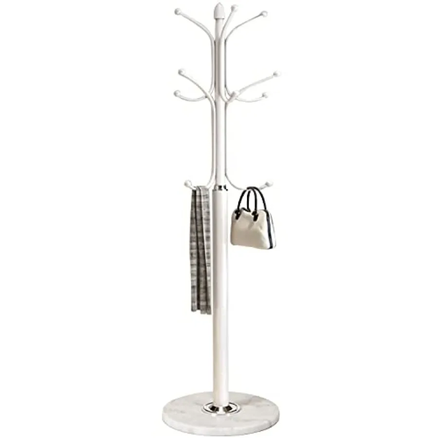 Heavy-Duty Freestanding Coat Rack Stand 12-Hook Metal Hall Tree with 14.6" Natural Marble Base Stable Entryway Organizer for Co
Heavy-Duty Freestanding Coat Rack Stand 12-Hook Metal Hall Tree with 14.6" Natural Marble Base Stable Entryway Organizer for Co