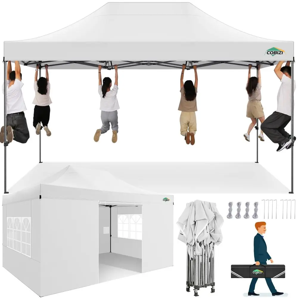 10x15 Heavy Duty Pop up Canopy Tent with 4 sidewalls Commercial Outdoor Canopy Wedding Party Tents for Wedding All Season Wind
10x15 Heavy Duty Pop up Canopy Tent with 4 sidewalls Commercial Outdoor Canopy Wedding Party Tents for Wedding All Season Wind
