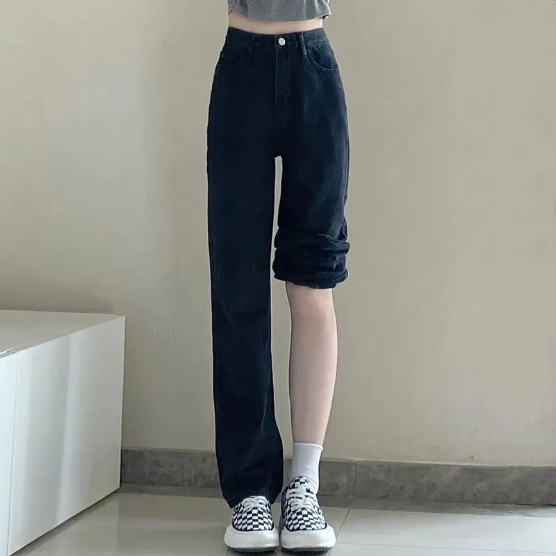 High Waist Wide Leg Straight Cut Denim Jeans plus Size Women's Spring Autumn New Style Versatile Long Dad Pants
High Waist Wide Leg Straight Cut Denim Jeans plus Size Women's Spring Autumn New Style Versatile Long Dad Pants