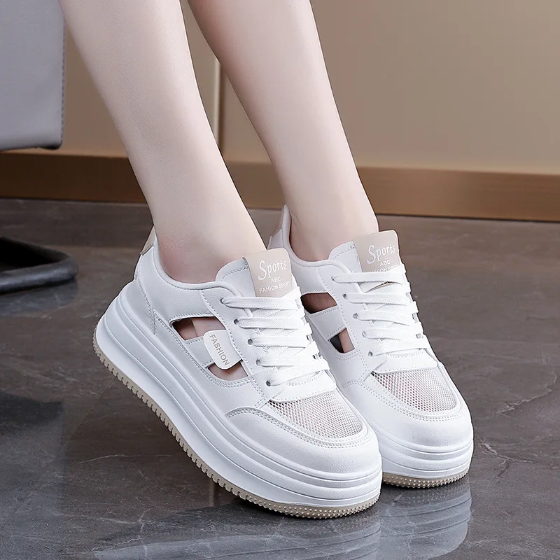 2026 Women's Summer Fashion Casual Shoes Hollow Breathable White Shoes Versatile Thick soled Sandals Sports Board Shoes
2026 Women's Summer Fashion Casual Shoes Hollow Breathable White Shoes Versatile Thick soled Sandals Sports Board Shoes