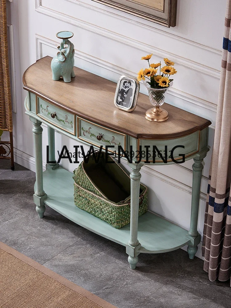 k 7American Country Painted Console Tables Home Decoration Wall Shelf Retro Corridor Strip Desk
k 7American Country Painted Console Tables Home Decoration Wall Shelf Retro Corridor Strip Desk