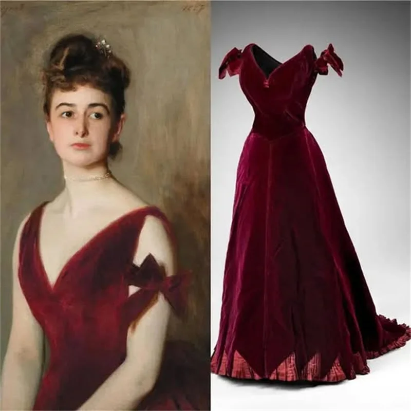 Historical Vintage Victorian Velvet Red Prom Evening Dress Renaissance Royal Noble Court Ball Gown Custom Made
Historical Vintage Victorian Velvet Red Prom Evening Dress Renaissance Royal Noble Court Ball Gown Custom Made