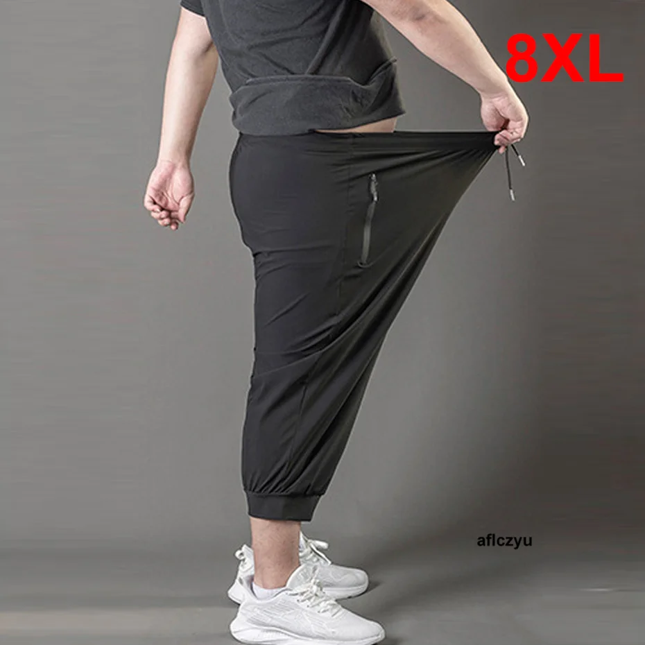 Summer Calf-length Pants Men Stretch Pants Plus Size 8XL Fashion Casual Elastic Waist Pants Male Big Size 8XL Aflczyu Bottom
Summer Calf-length Pants Men Stretch Pants Plus Size 8XL Fashion Casual Elastic Waist Pants Male Big Size 8XL Aflczyu Bottom