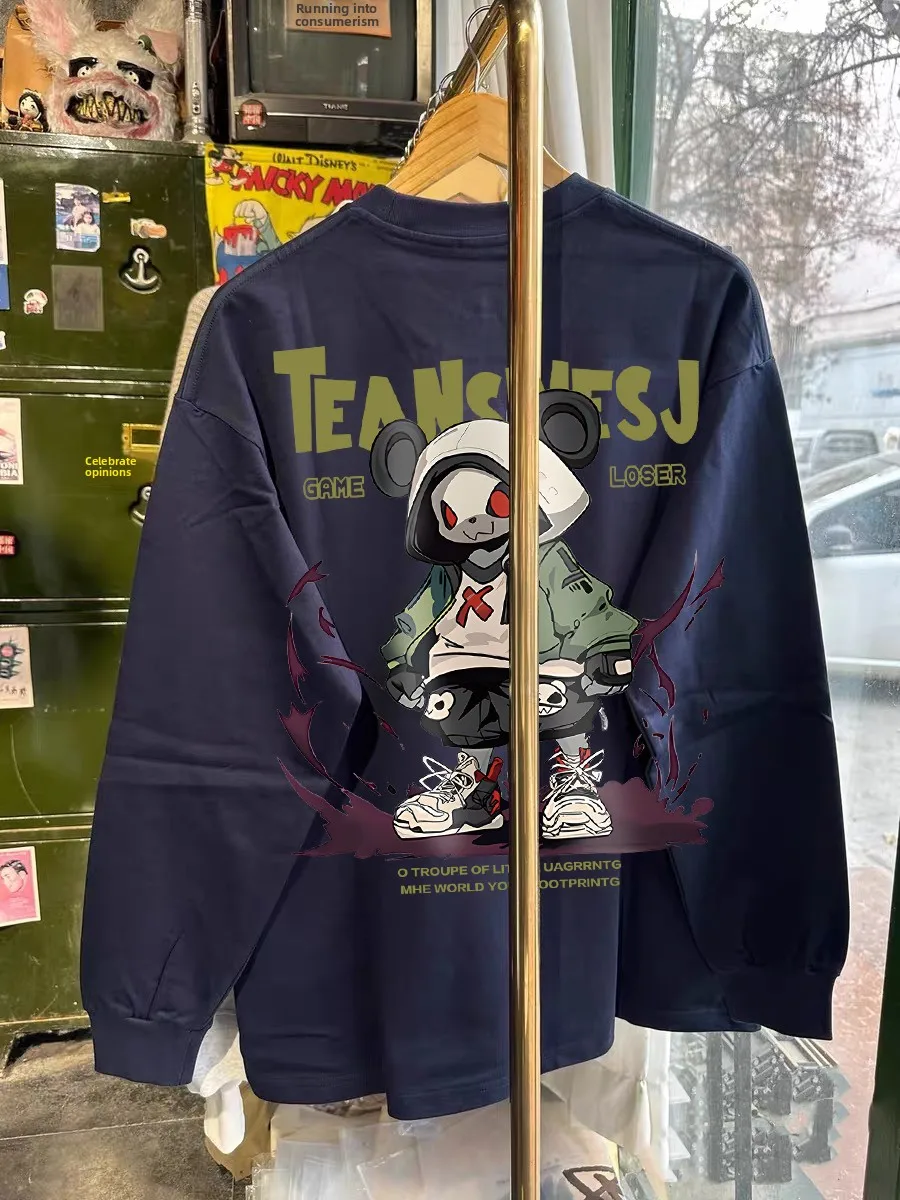 Outlet Brand Pure Cotton Long Sve T-irt ex Autumn American Sle Printed Casual Youth Faion round Ne Top
Outlet Brand Pure Cotton Long Sve T-irt ex Autumn American Sle Printed Casual Youth Faion round Ne Top