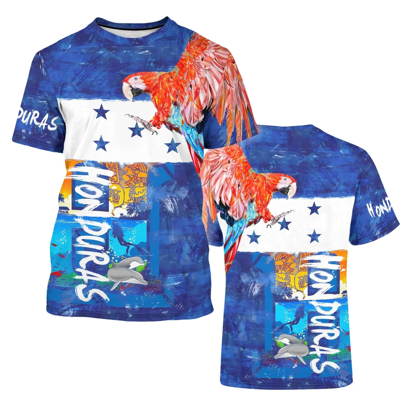 Honduras Flag T Shirts Mens Clothing Novelty 3D Parrot Short Sleeved T-shirt Casual Tops Honduras Jersey Unisex Women Clothes
Honduras Flag T Shirts Mens Clothing Novelty 3D Parrot Short Sleeved T-shirt Casual Tops Honduras Jersey Unisex Women Clothes