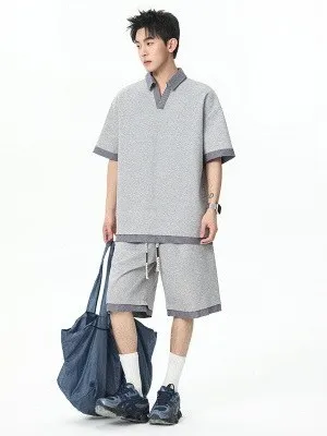 Casual Loose Men's Summer Fashion Set Simple Splicing Breathable Polyester Fiber Standard Fit Short Sleeve Button down Shirt
Casual Loose Men's Summer Fashion Set Simple Splicing Breathable Polyester Fiber Standard Fit Short Sleeve Button down Shirt