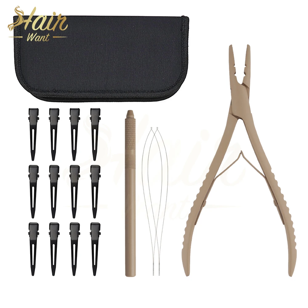 Hair Want Microlink Hair Extension Pliers with 2 Holes Hair Extension Beading Tools Metal Hair Clips for Sewing In Extensions
Hair Want Microlink Hair Extension Pliers with 2 Holes Hair Extension Beading Tools Metal Hair Clips for Sewing In Extensions