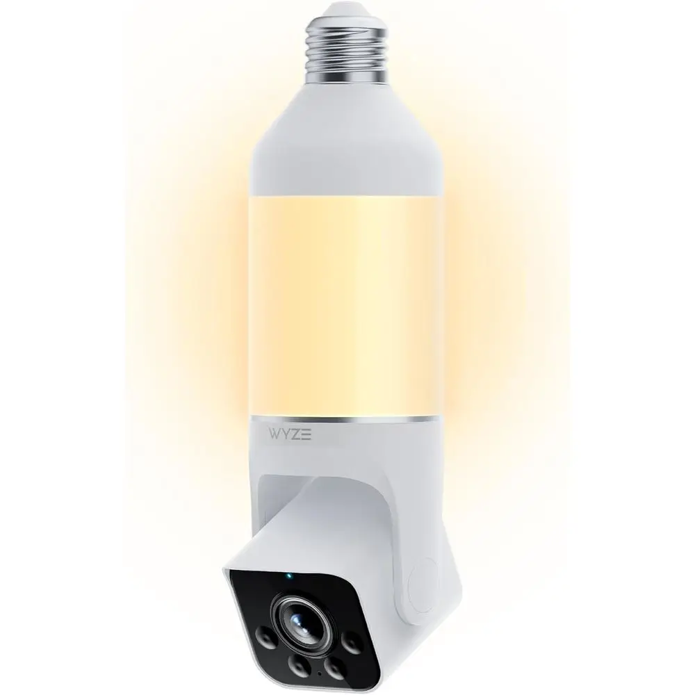 2K HD Smart Security Bulb with Color Night Vision, 800-Lumen Dimmable LED, 160° Field View, Motion Sensor & Alarm, Compatible wi
2K HD Smart Security Bulb with Color Night Vision, 800-Lumen Dimmable LED, 160° Field View, Motion Sensor & Alarm, Compatible wi
