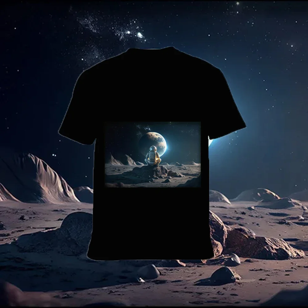 Unisex Vintage Astronaut Moon T-Shirt Pure Cotton Comfortable Fit Graphic Tee for Men And Women
Unisex Vintage Astronaut Moon T-Shirt Pure Cotton Comfortable Fit Graphic Tee for Men And Women