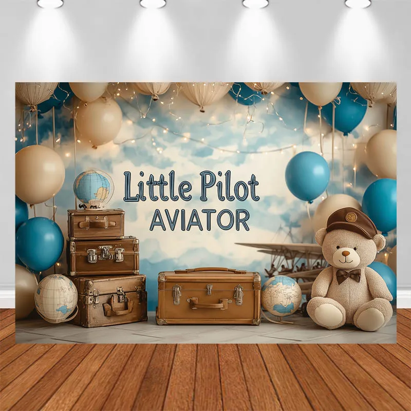 LS Photography Background Little Pilot Balloons Little Bear Box Decor Birthday Cake Smash Kids Portrait Photo Backdrop Studio
LS Photography Background Little Pilot Balloons Little Bear Box Decor Birthday Cake Smash Kids Portrait Photo Backdrop Studio