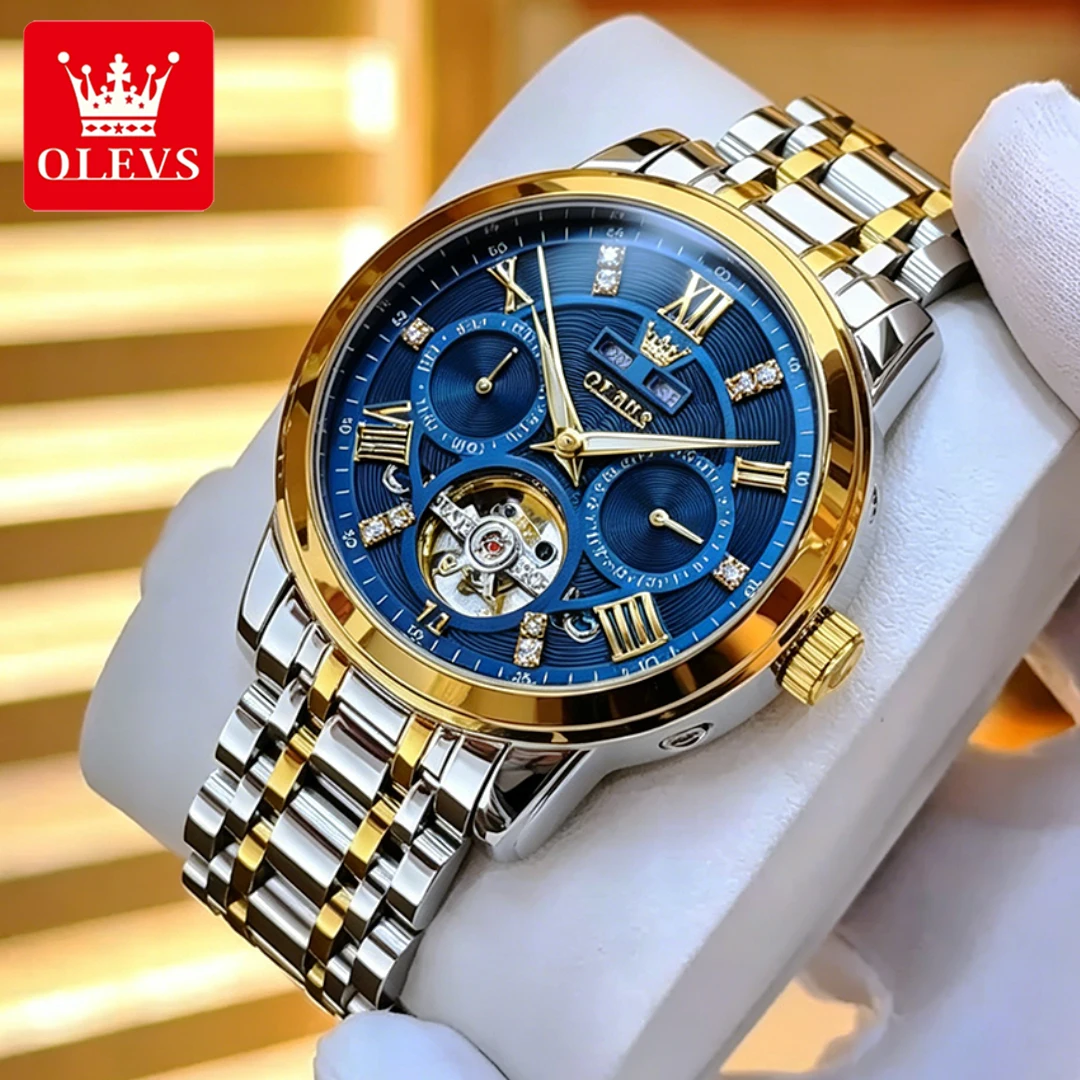 OLEVS Men's Watches Business Fashion Stainless Steel Original Automatic Mechanical Wristwatch Calendar Flywheel Movement 6701
OLEVS Men's Watches Business Fashion Stainless Steel Original Automatic Mechanical Wristwatch Calendar Flywheel Movement 6701