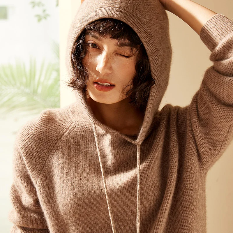 Quality Basics Hooded Pullover Autumn Winter Women's 100% Cashmere Knitwear Soft Warm Sports Sweater Classic Versatile Fashion
Quality Basics Hooded Pullover Autumn Winter Women's 100% Cashmere Knitwear Soft Warm Sports Sweater Classic Versatile Fashion