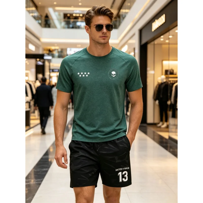 2026 Summer Men's T-shirt + Shorts - Ice Silk - Casual Sportswear. Short-sleeved T-shirt and shorts. Home and Outdoor Cool Set
2026 Summer Men's T-shirt + Shorts - Ice Silk - Casual Sportswear. Short-sleeved T-shirt and shorts. Home and Outdoor Cool Set