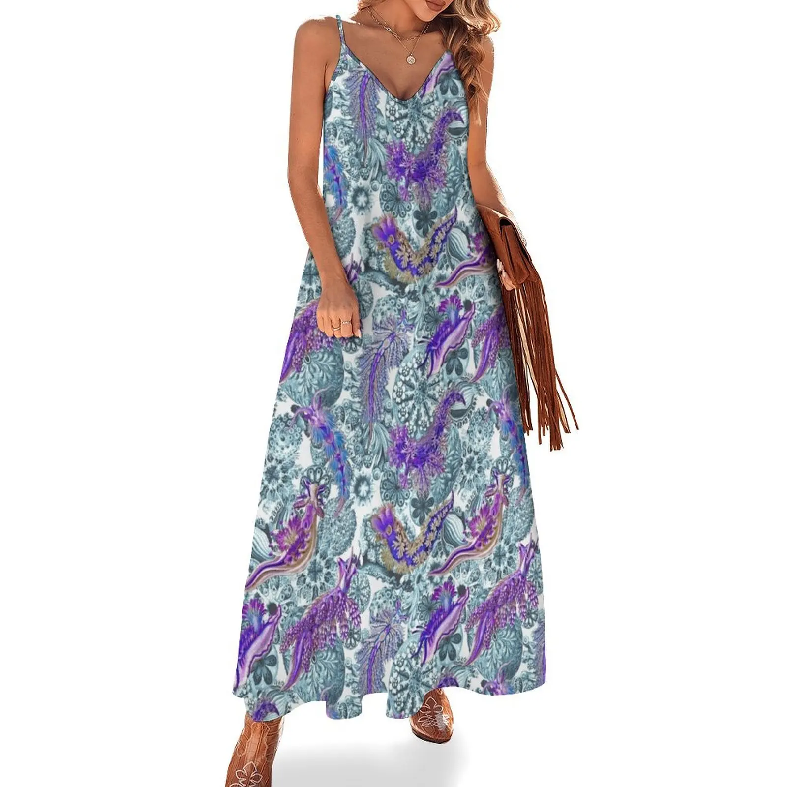 Ernst Haeckel Purple Hued Nudibranch over Cerulean Sea Squirts Sleeveless Dress summer dress evening dress women
Ernst Haeckel Purple Hued Nudibranch over Cerulean Sea Squirts Sleeveless Dress summer dress evening dress women