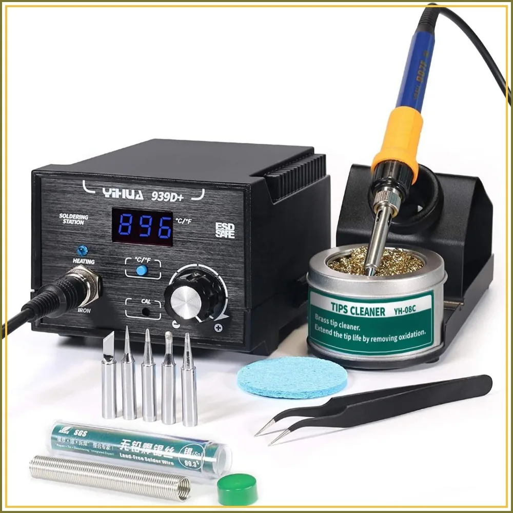 Digital Soldering Station, 75W Equivalent with Precision Heat Control (392°F to 896°F), ESD Safe, Lead Free
Digital Soldering Station, 75W Equivalent with Precision Heat Control (392°F to 896°F), ESD Safe, Lead Free