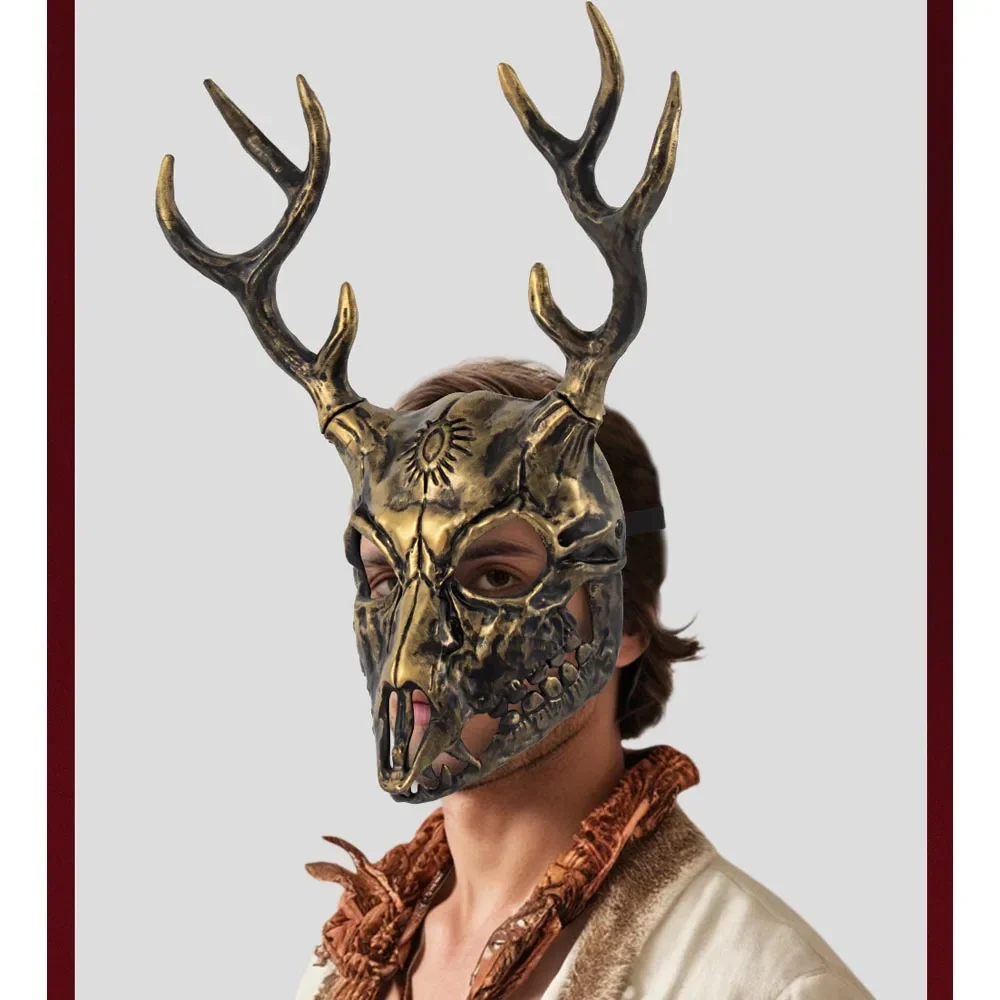 Animal Elk Mask Headpiece Cosplay Gothic Antlers Horn Horror Demon Wendigo Bone Masks Halloween Carnival Party Costume Props
Animal Elk Mask Headpiece Cosplay Gothic Antlers Horn Horror Demon Wendigo Bone Masks Halloween Carnival Party Costume Props