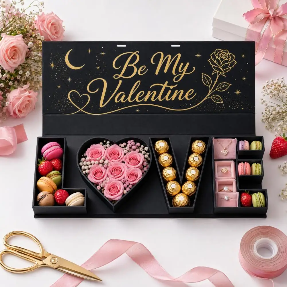 Flower Gift Box Empty Valentine's Day Love Letter Box Romantic Fillable Gift Box Chocolate Strawberry Candy for Wedding
Flower Gift Box Empty Valentine's Day Love Letter Box Romantic Fillable Gift Box Chocolate Strawberry Candy for Wedding